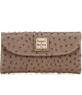 Dooney & Bourke Women's Ostrich Continental Trifold Wallet -Elephant0
