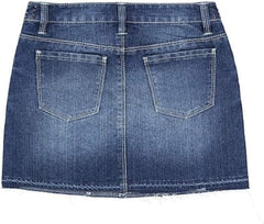 Squeeze Girls Dark Elise Stud Waistband Denim Miniskirt - 101