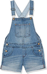 Tommy Hilfiger Girls' Stretch Denim Shortall, Nolita Wash, Medium 8-100