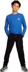 Under Armour Boys' Woven Tech Pants, 4-Way Stretch Fabric Midnight Navy YXL2