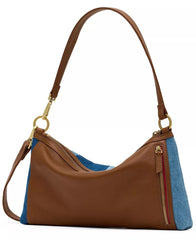 Hammitt Kyle Medium Denim Studded Shoulder Bag Silverlake1