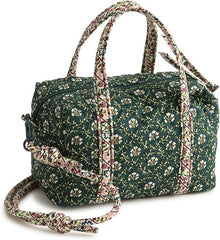 Vera Bradley Women's Cotton Mini Duffel Crossbody Bag, Mistletoe Lattice O/S2