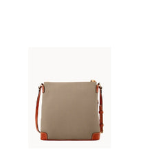 Dooney & Bourke Women's Crossbody in Pebble Grain Leather, Large Crossbody Taupe2