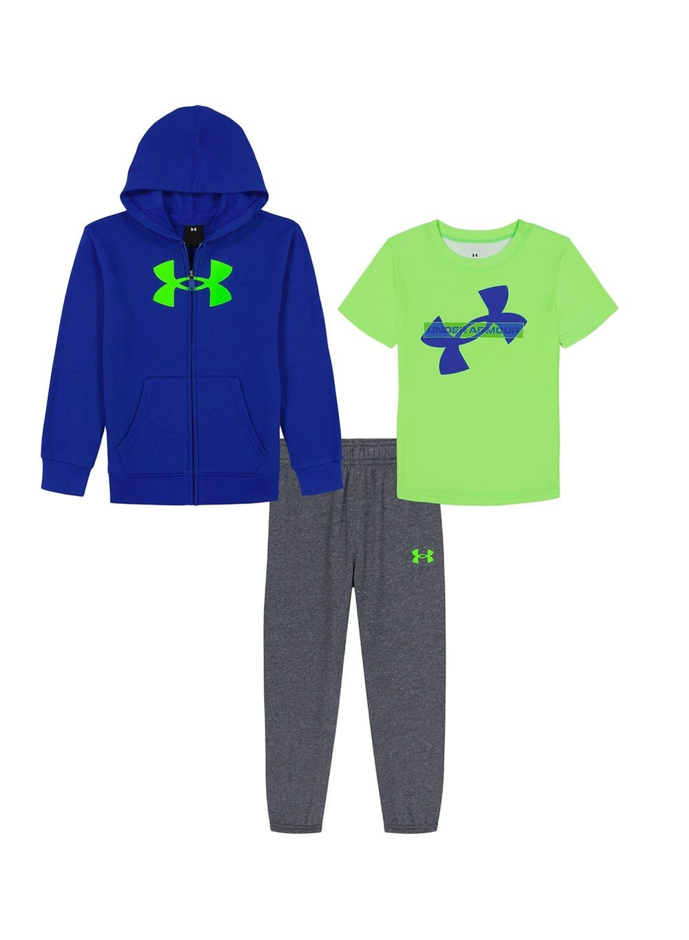 Under Armour Boys UA Rival 3 Piece Hoodie Set Size 70