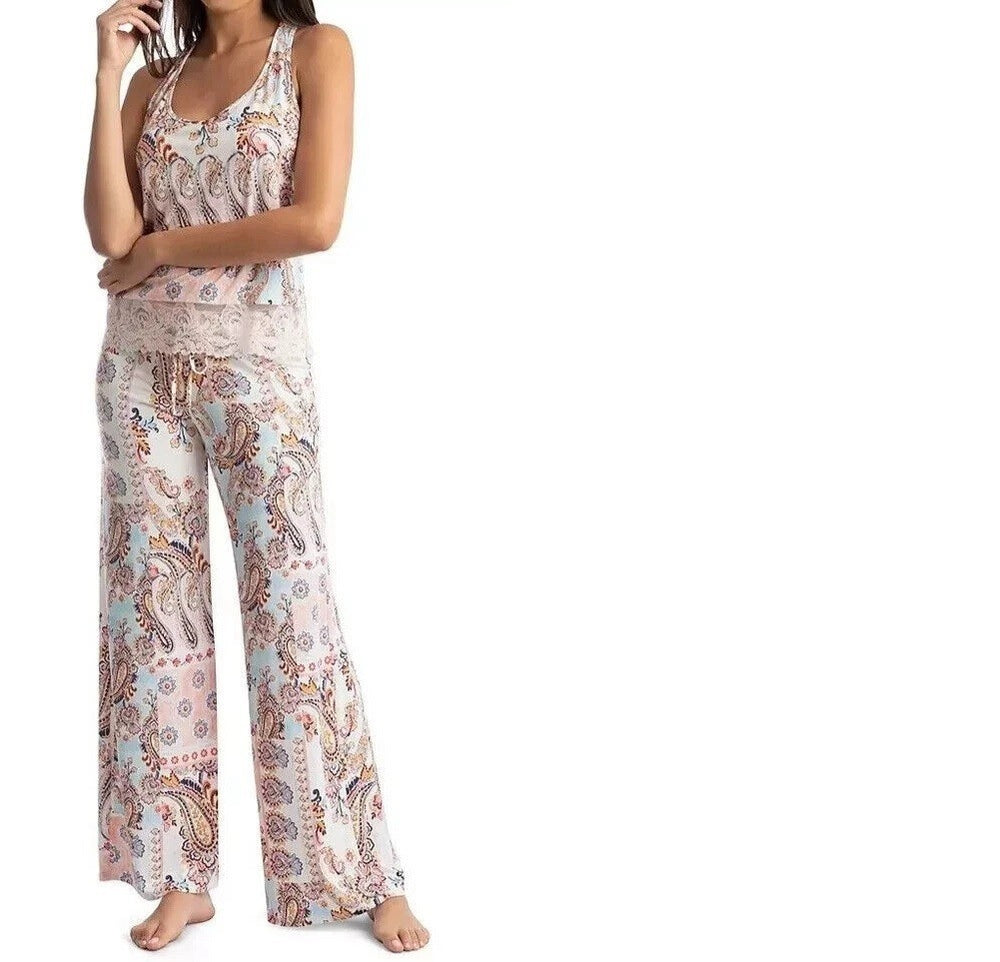 In Bloom by Jonquil Women's 2 Pieces Patchwork Pajama Set Peach Large0
