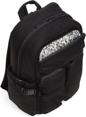 Vera Bradley Women's Cotton Utility Large Backpack, Black, One Size2