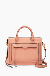 Rebecca Minkoff Women's Bree Medium Top Zip Satchel Dusty Peach 0