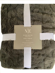 Noble Excellence Emma Reversible Plush Throw Blanket Smoked Pearl0