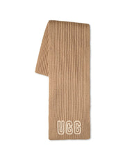 UGG Women's Crafted Chunky Rib Scarf, White Pepper, One Size1