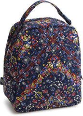 Vera Bradley Premium Cotton Large Lunch Bag, Starry Paisley, One Size, Paisley1