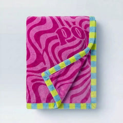 Poppi Dorm Throw Blanket Pink0