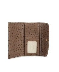 Dooney & Bourke Women's Ostrich Continental Trifold Wallet -Elephant1