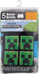 Minecraft Boys 5-Pack Boxer Briefs Underwear Multicolor Size 61