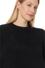 UGG Women's Riz Top Rib Sweater, Black, M2