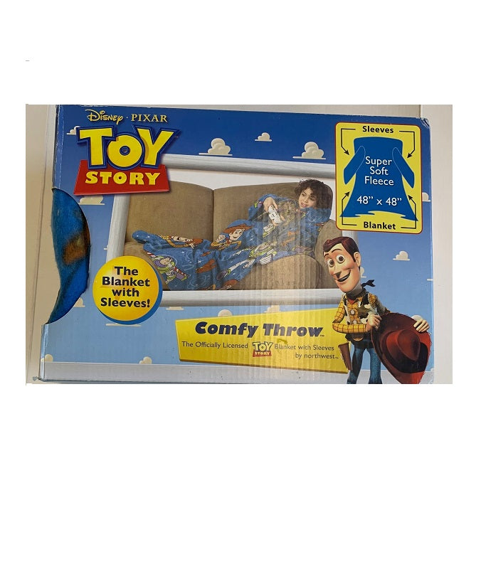 Disney Pixar Toy Story Youth Comfy Throw Blanket Sleeves, 48" x 48", Multi