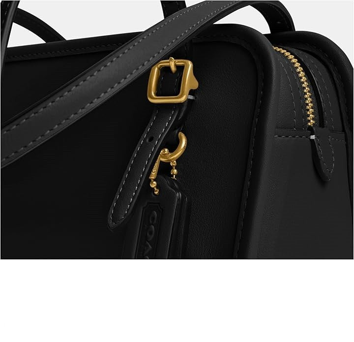 COACH Swing Zip 20 Buckle Handles Satchel Bag Black One Size1