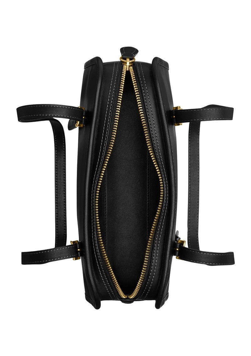 COACH Swing Zip 20 Buckle Handles Satchel Bag Black One Size2