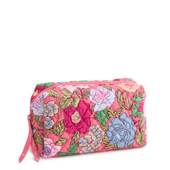 Vera Bradley Women's Outlet Cotton Essential Cosmetic Bag Vibrant Gardenias0