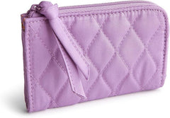 Vera Bradley Women's Premium Cotton Zip Card Pouch, Purple Rhapsody, One Size0