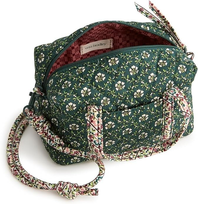Vera Bradley Women's Cotton Mini Duffel Crossbody Bag, Mistletoe Lattice O/S1