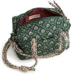Vera Bradley Women's Cotton Mini Duffel Crossbody Bag, Mistletoe Lattice O/S1