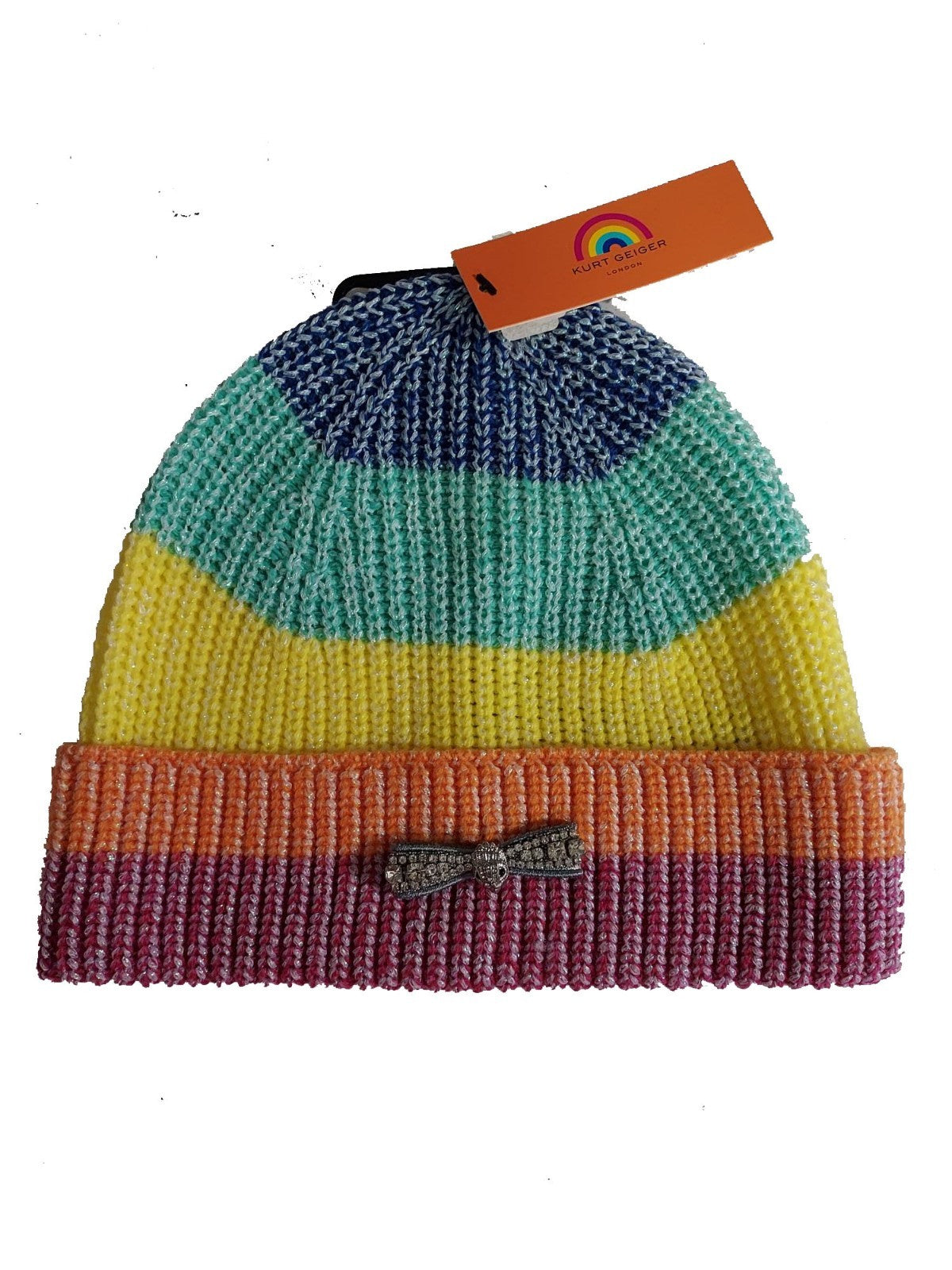 Kurt Geiger London Women's Micro Pavé Bow Beanie Rainbow O/S0