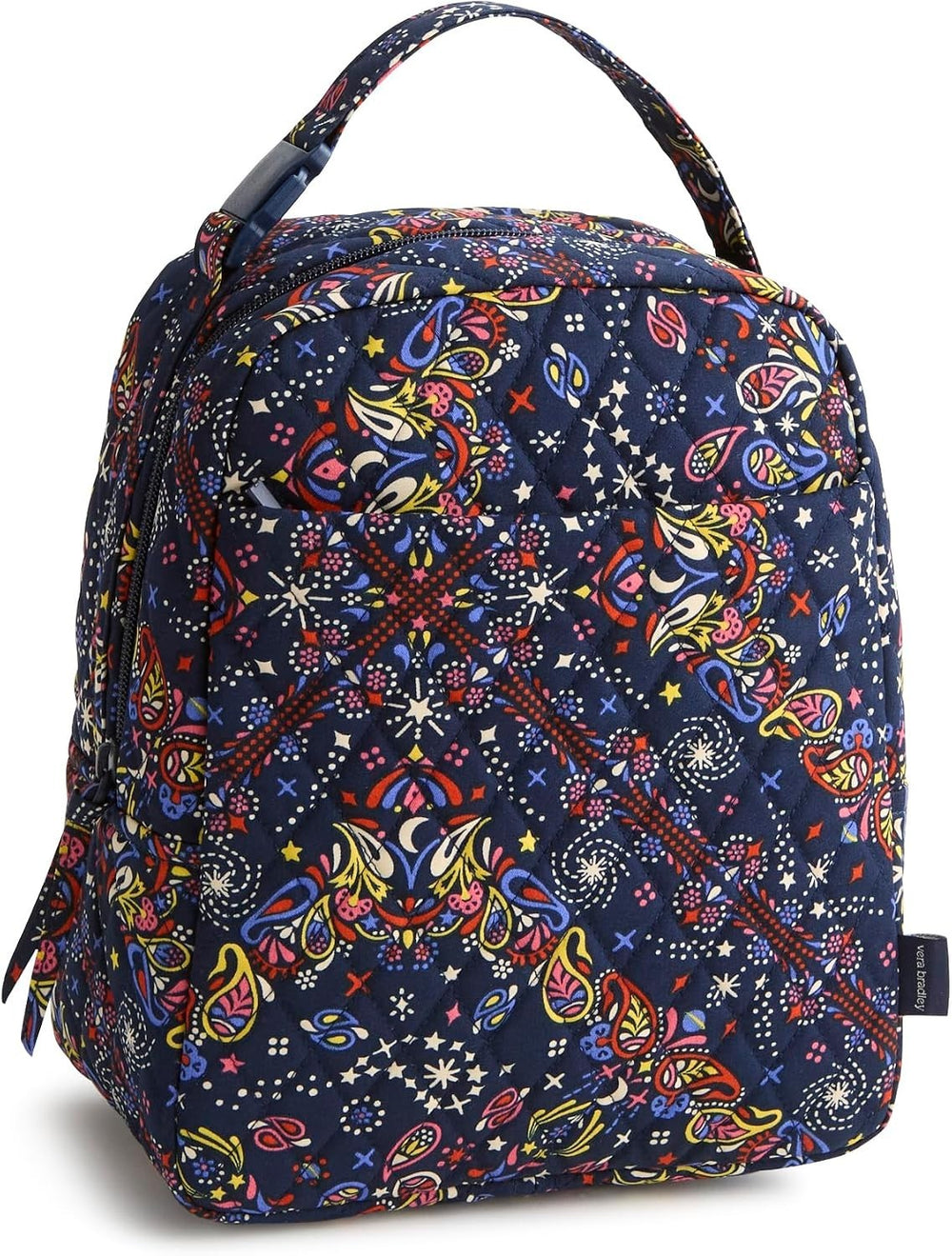 Vera Bradley Premium Cotton Large Lunch Bag, Starry Paisley, One Size, Paisley0