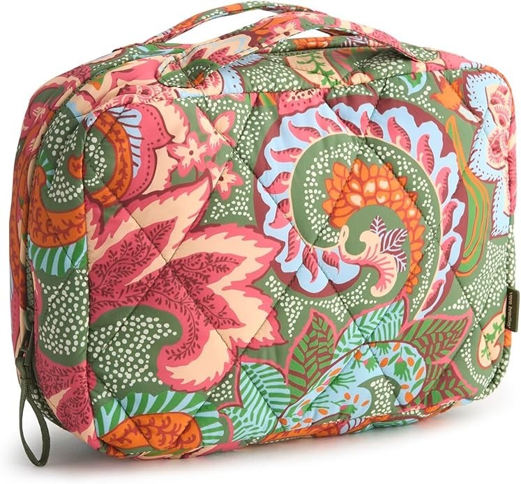 Vera Bradley Women's Featherweight Hanging Travel Organizer, Leaf Me Not Paisley0