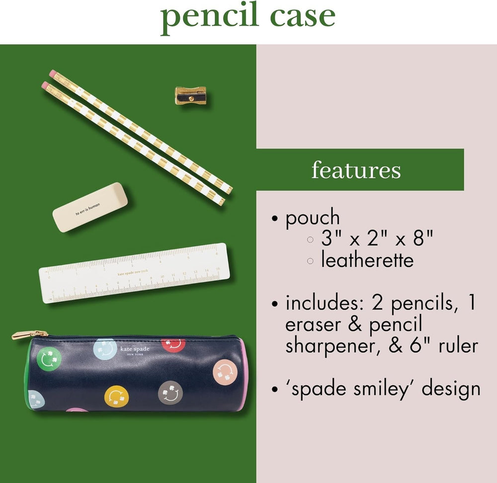 kate spade new york Pen and Pencil Case Zip Pouch Includes3