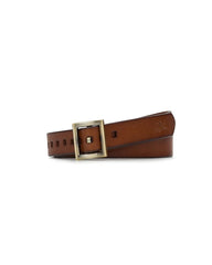 Patricia Nash Women's Huxton Square Buckle Handcut Tooled Belt - Tan Medium0