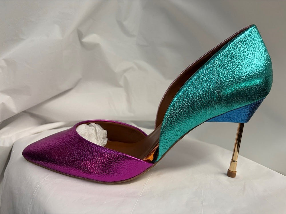 Kurt Geiger London Women's Bond 90 Metallic Leather Dress Pumps 8.5 MUS3