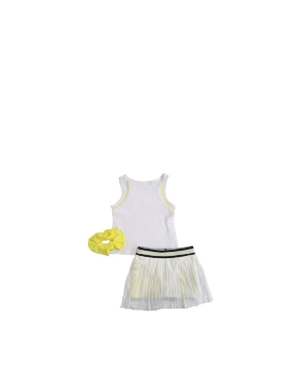 90 degrees 3 piece Set Top & Skort With Scrunchie Yellow XL 141