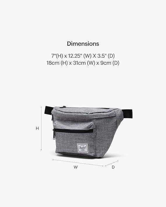 Herschel Supply Co. Unisex Pop Quiz Hip Pack Bitter Raven Crosshatch1