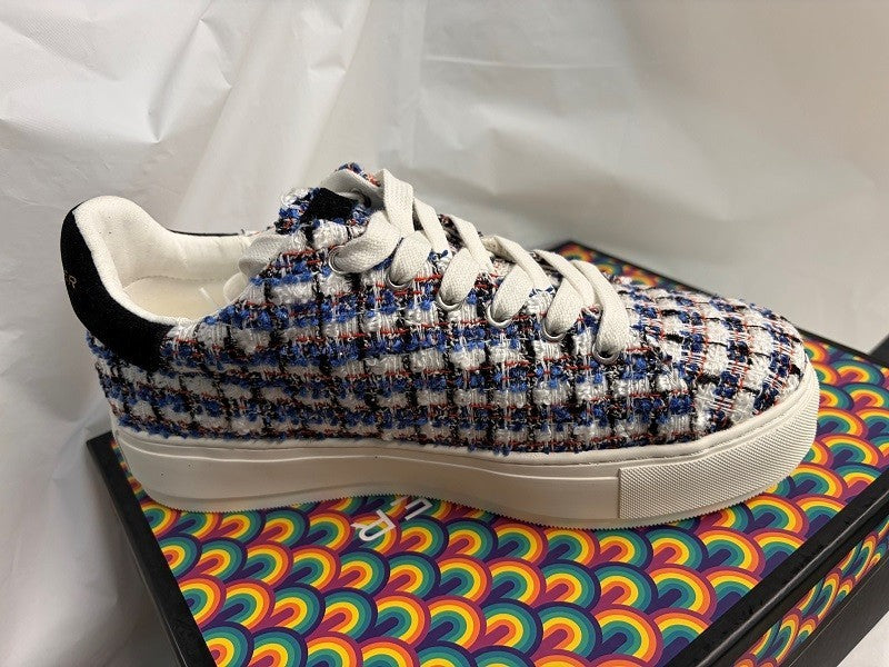 Kurt Geiger London Women's Laney Crystal Eye Houndstooth Platform Sneakers 8.5M2