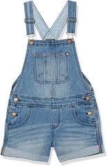 Tommy Hilfiger Girls' Stretch Denim Shortall, Nolita Wash, Medium 8-100