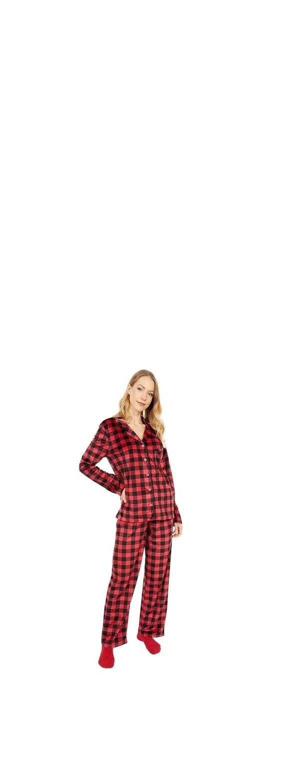 Karen Neuburger Women' Minky Fleece Girlfriend Pj With Socks Pajama Large2