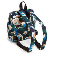 Vera Bradley Women's Convertible Small Backpack, Immersed Blooms, O/S1