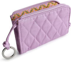 Vera Bradley Women's Premium Cotton Zip Card Pouch, Purple Rhapsody, One Size1