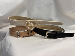 Steve Madden 3-For-1 Cream Mult Pearl Women's Belts - Small 3 Pack1