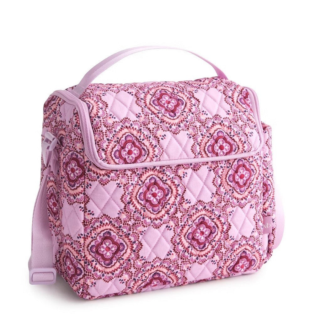 Vera Bradley Women's Cotton Lunch Crossbody Bag Lavender Medallion0