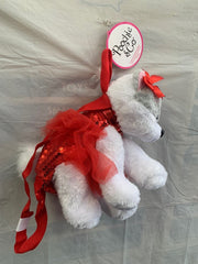 Poochie & Co. Plush PurseGinger the Pomeranian Sequins Tutu Red / White1