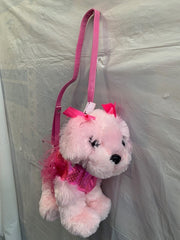 Poochie & Co Little Girls Plush Animal Shaped Tutu Purse, Pink Maltese0
