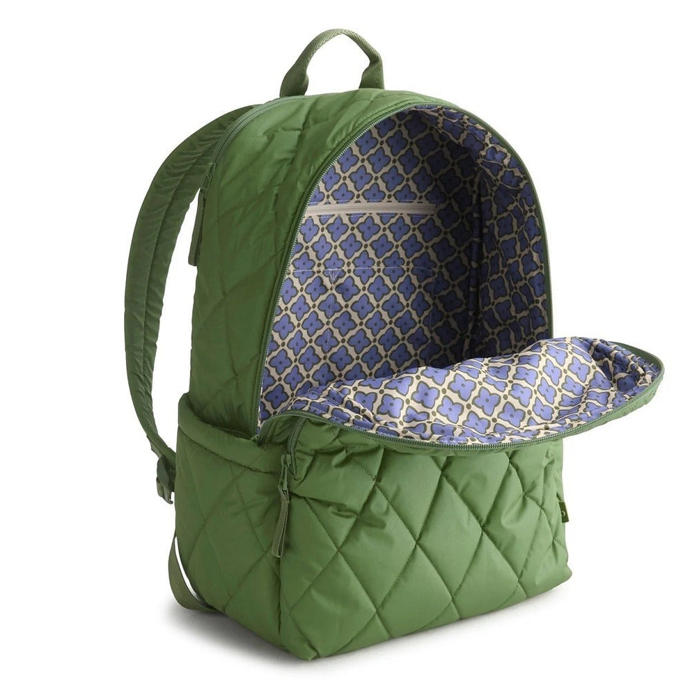Vera Bradley Essential Large Backpack Pearlized Cedar Green2