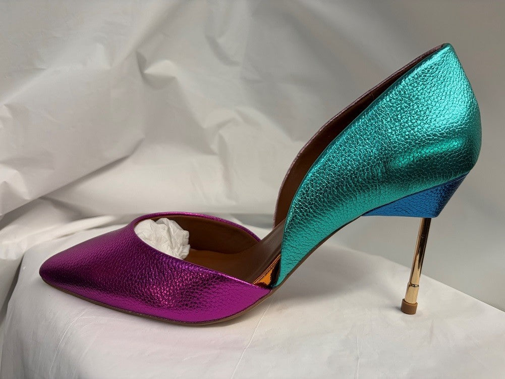 Kurt Geiger London Women's Bond 90 Metallic Leather Dress Pumps 8.5 MUS4