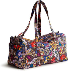 Vera Bradley Women's Premium Cotton Original Duffel Bag, Colorful Bouquet, O/S0