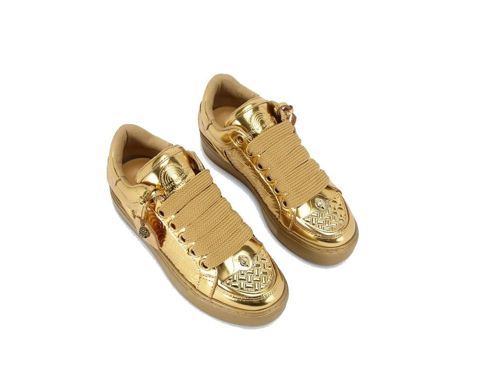 Kurt Geiger Southbank Tag Leather Gold Sneakers 90