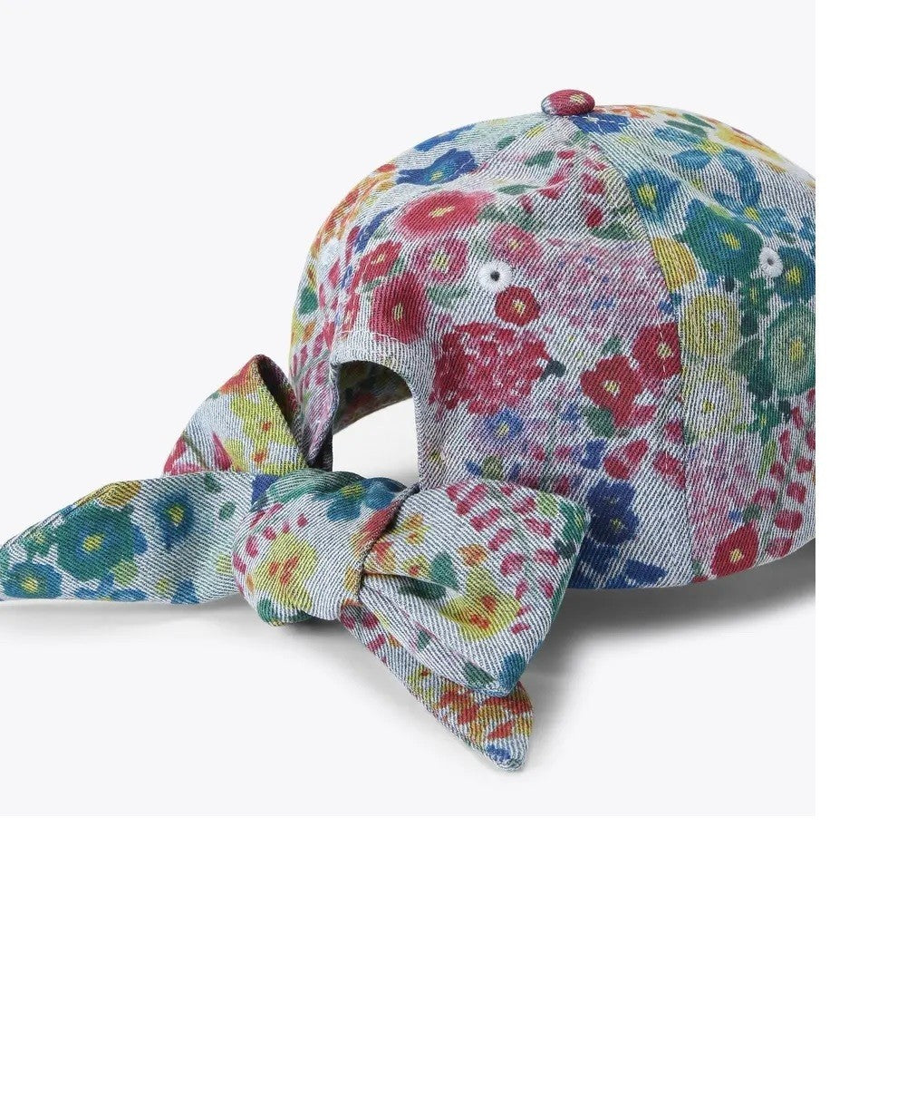 Kurt Geiger London Floral Denim Baseball Cap1