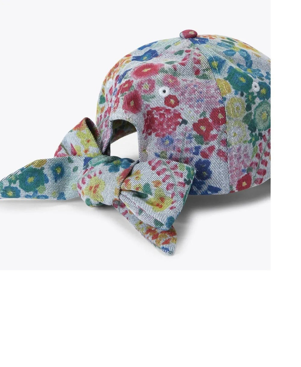 Kurt Geiger London Floral Denim Baseball Cap1