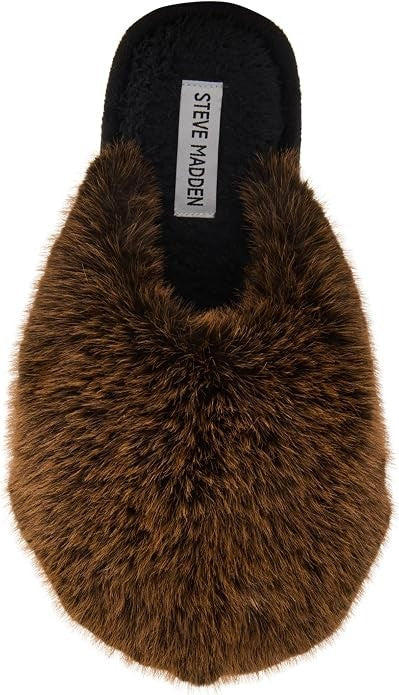 Steve Madden Women's Poof Slipper Brown 8 4