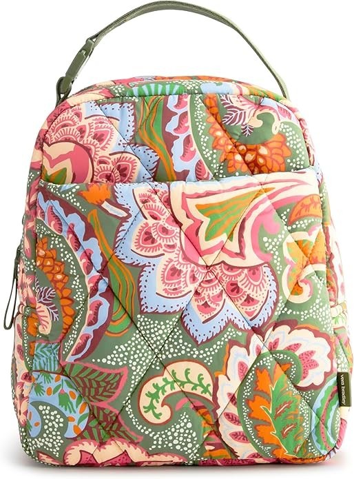 Vera Bradley Featherweight Large Lunch Bag, Leaf Me Not Paisley, One Size3